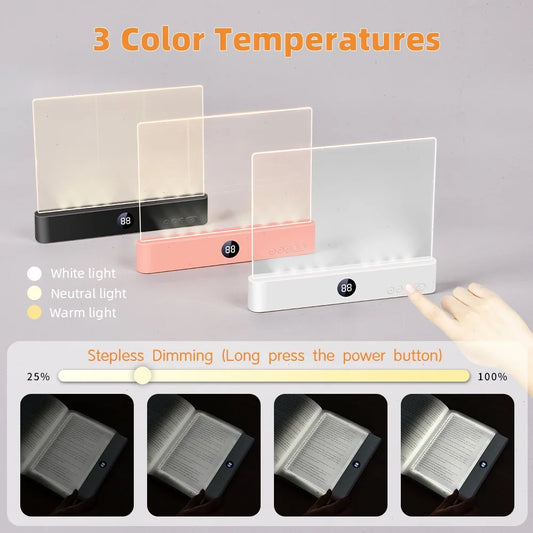 LED Flat Book Reading Light
