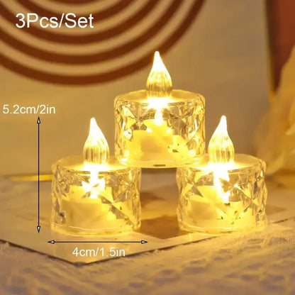 Crystal Glow Flameless Candle