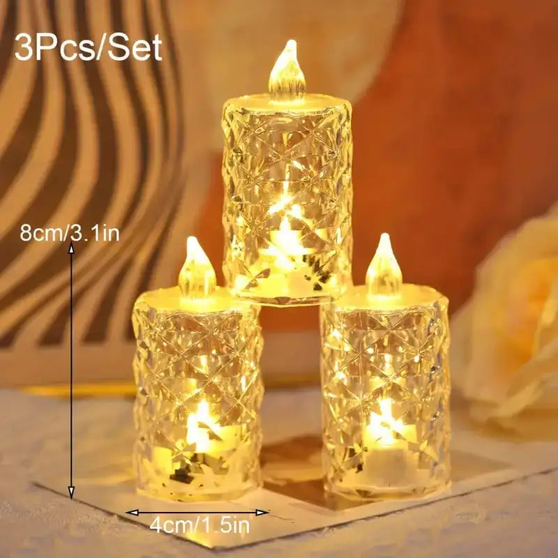 Crystal Glow Flameless Candle