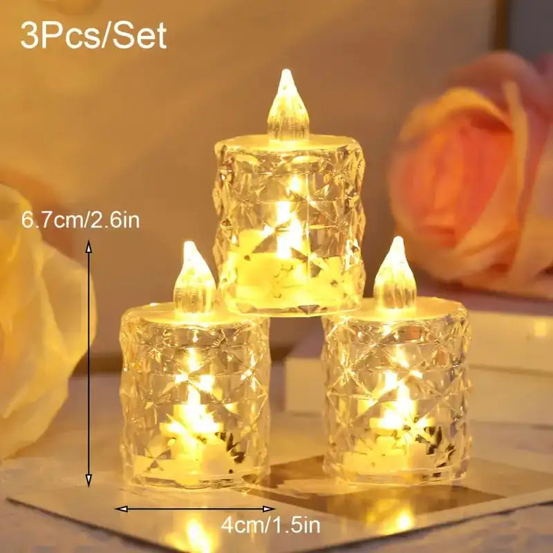 Crystal Glow Flameless Candle