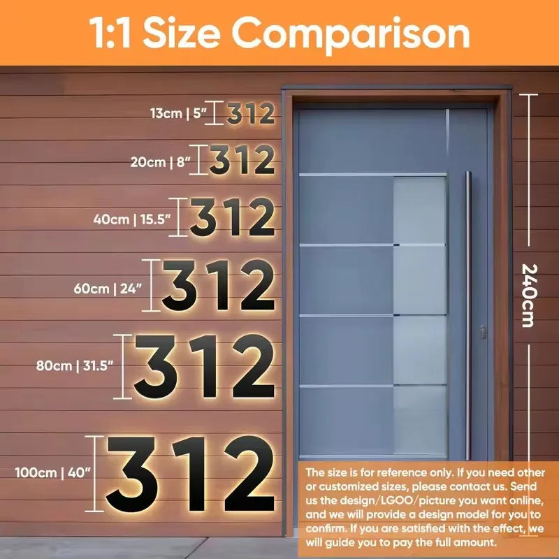 NightGlow LED House Address Sign